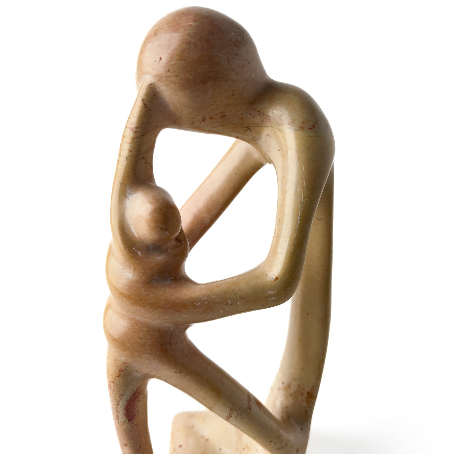 African Soapstone Mother and Child Sculpture