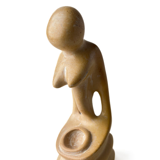 African Soapstone Drummer Sculpture