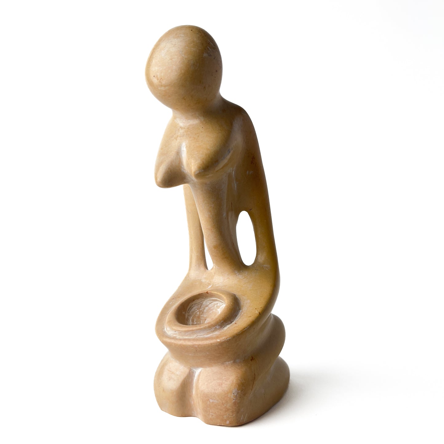 African Soapstone Drummer Sculpture