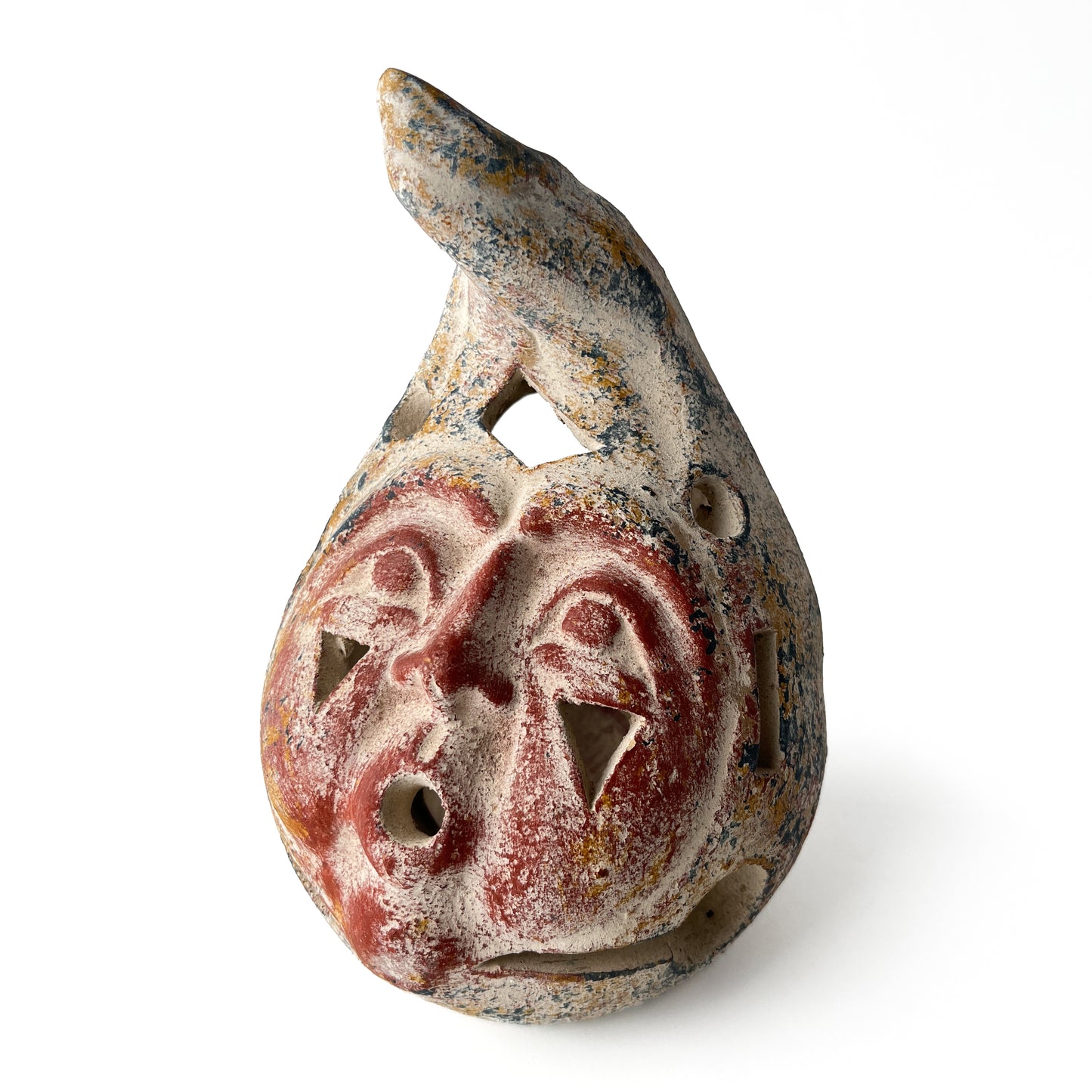 Mexican Terracotta Face Luminary