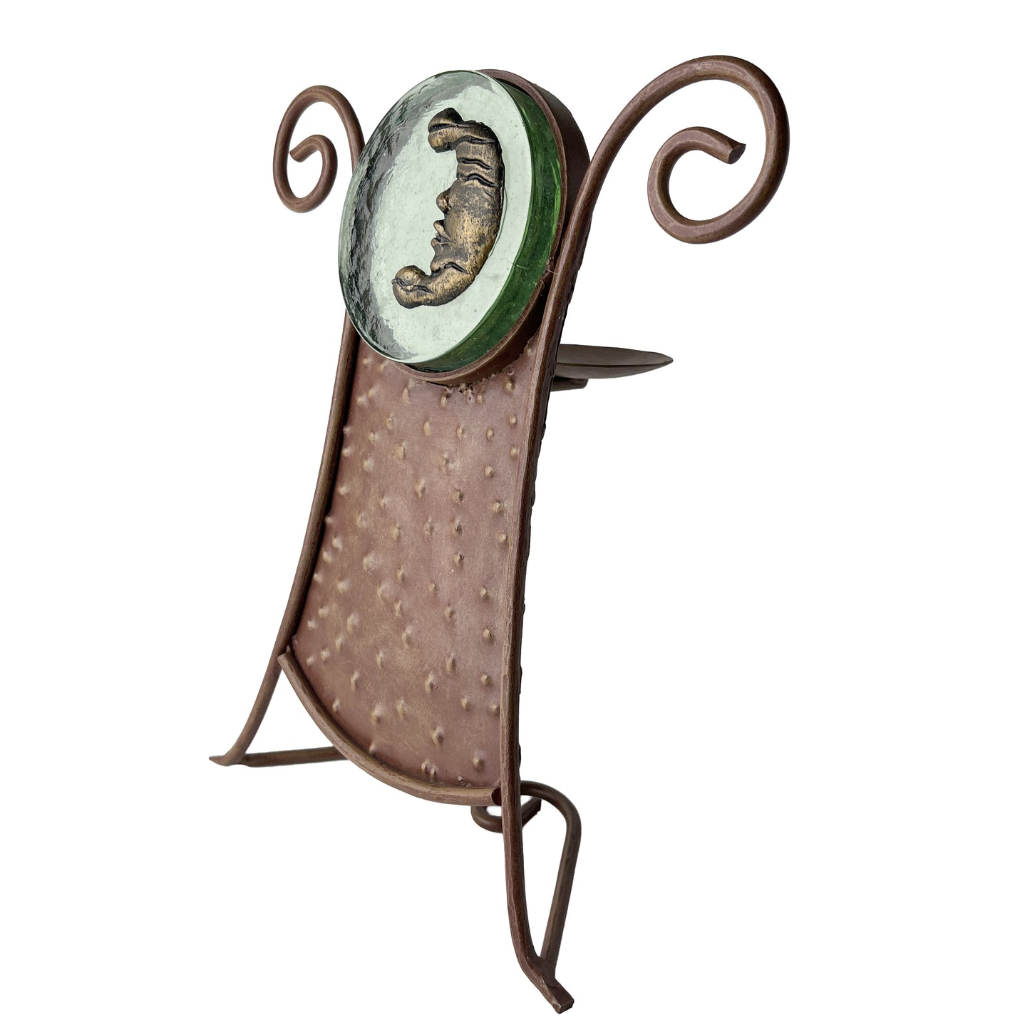 Mexican Iron Celestial Moon Candle Holder