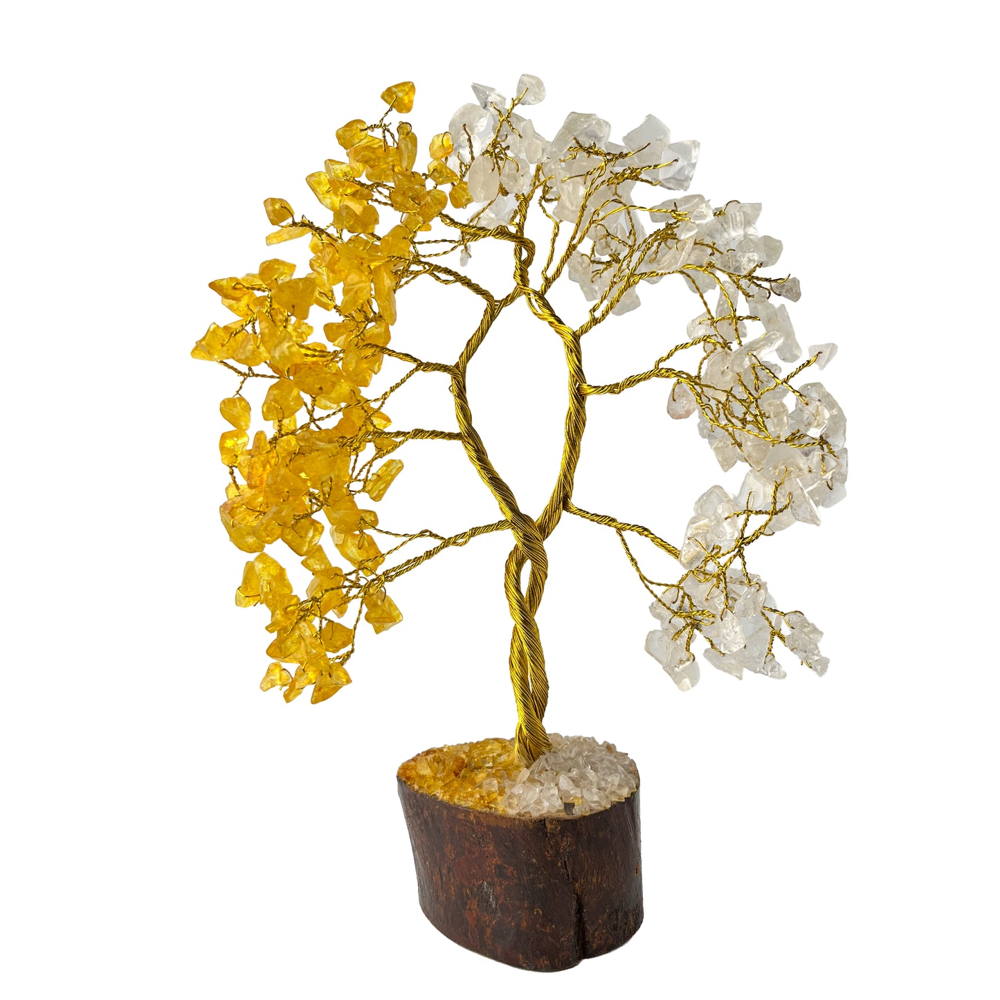 Clear Quartz and Citrine Crystal Tree