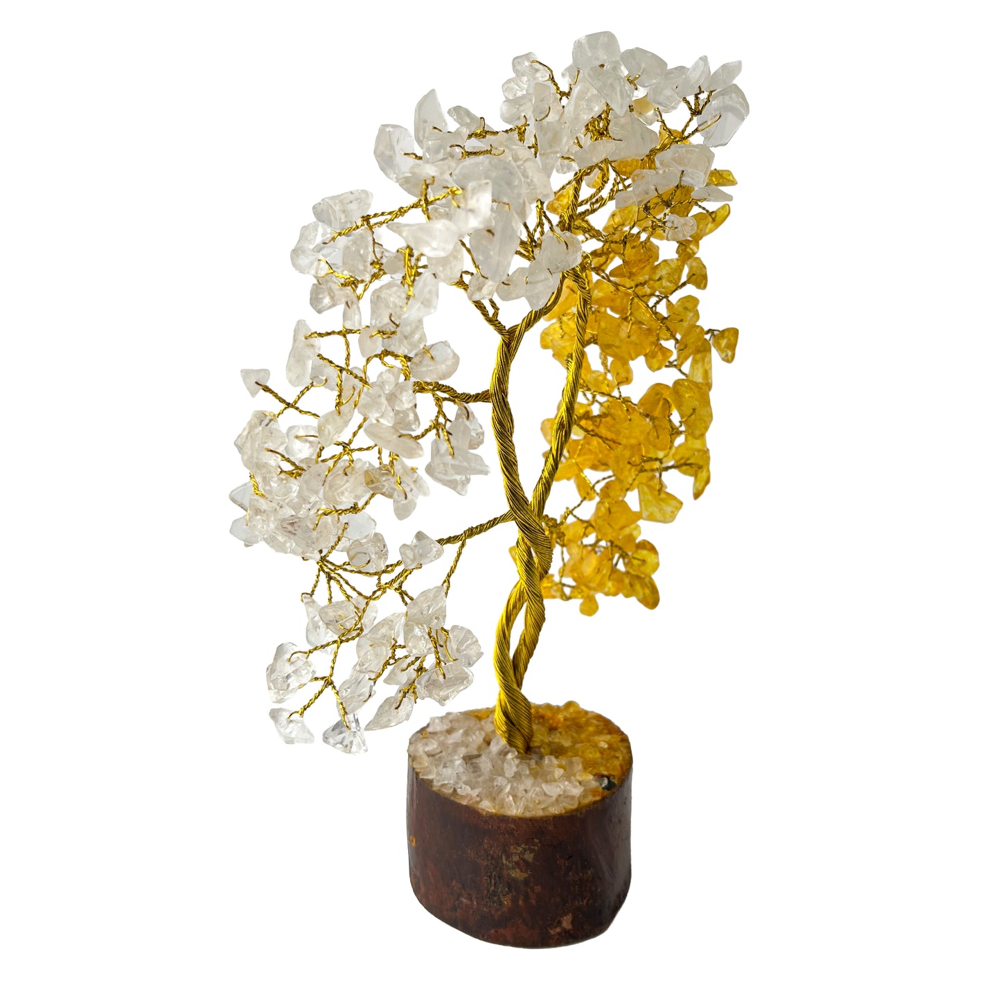 Clear Quartz and Citrine Crystal Tree