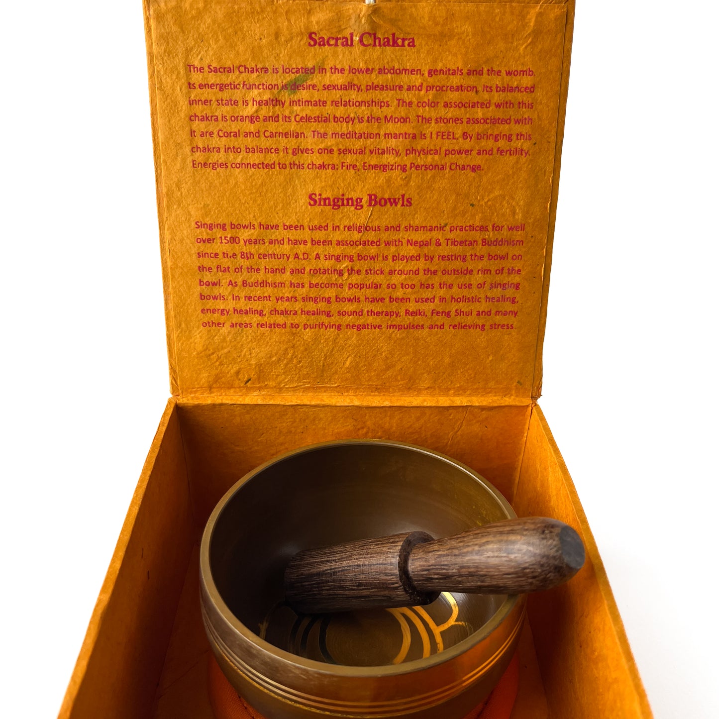 Tibetan Singing Bowl Sacral Chakra Set 3.2"