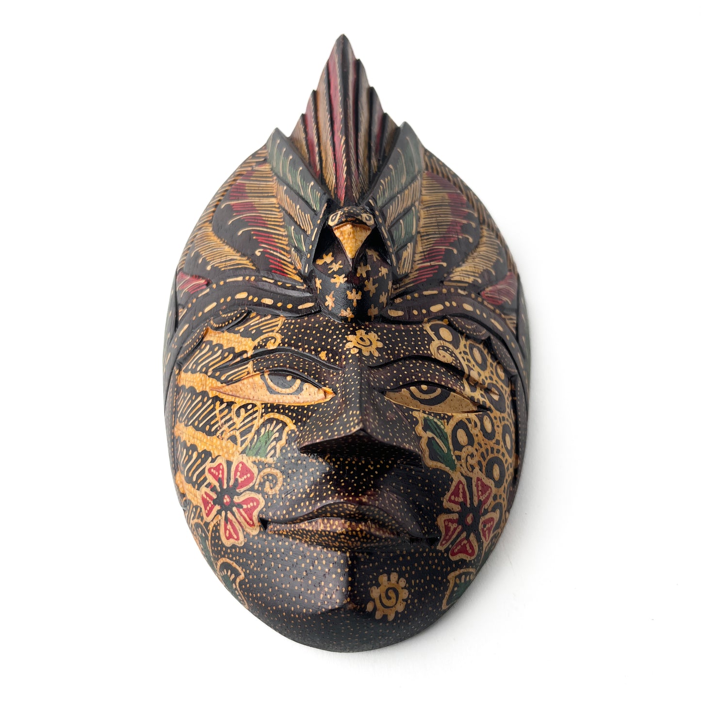 Indonesian Hand Carved Wooden Wall Mask