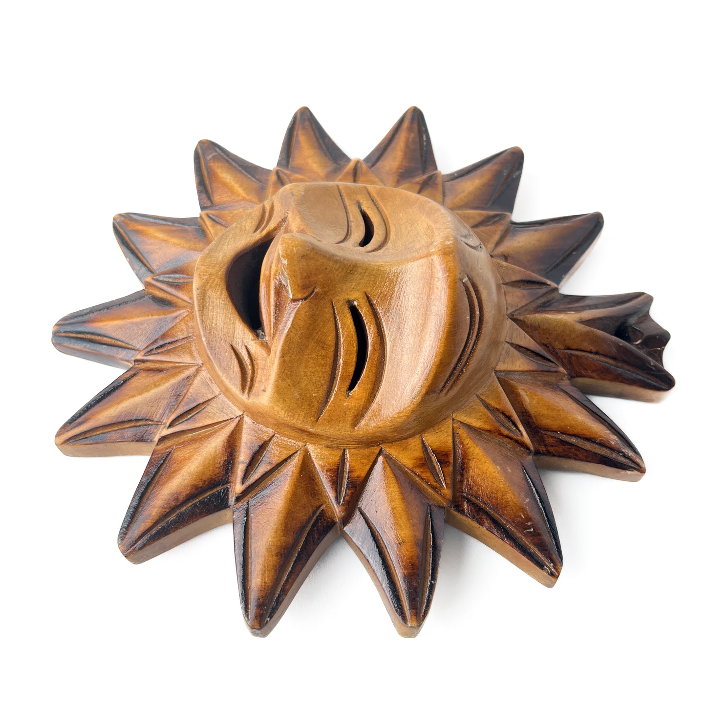 Wooden Sun Face Wall Mask