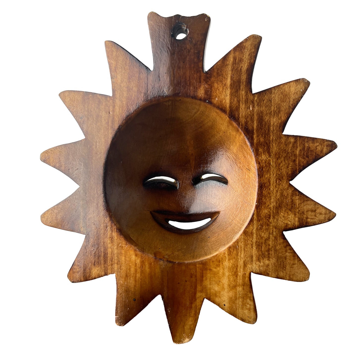 Wooden Sun Face Wall Mask
