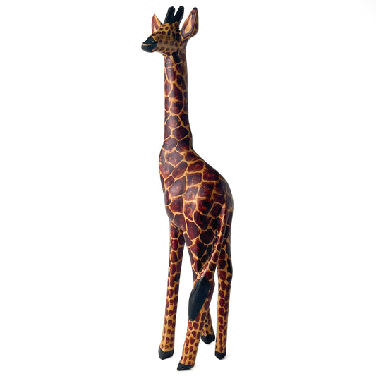 Wooden Giraffe Sculpture