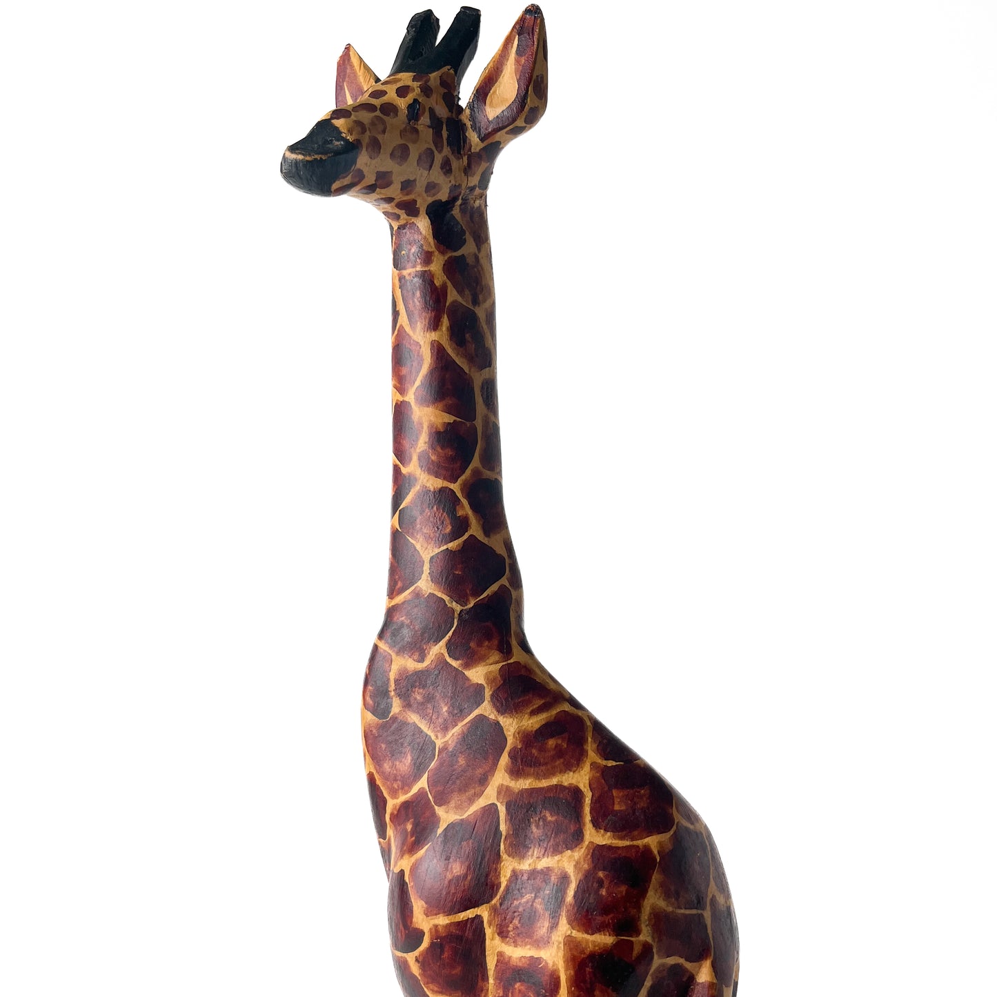 Wooden Giraffe Sculpture