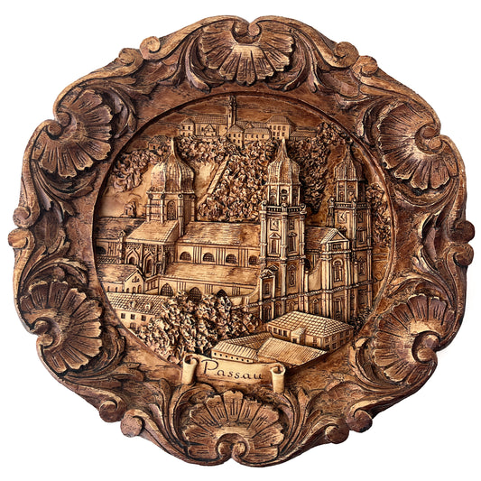 Passau Carved Wooden Wall Plate