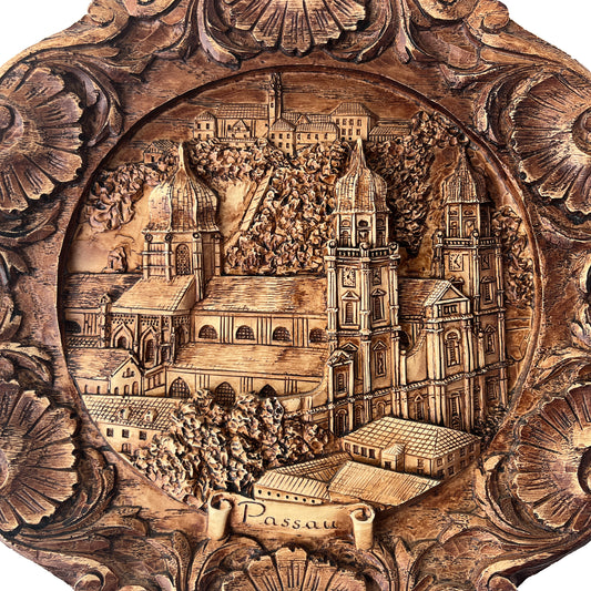 Passau Carved Wooden Wall Plate