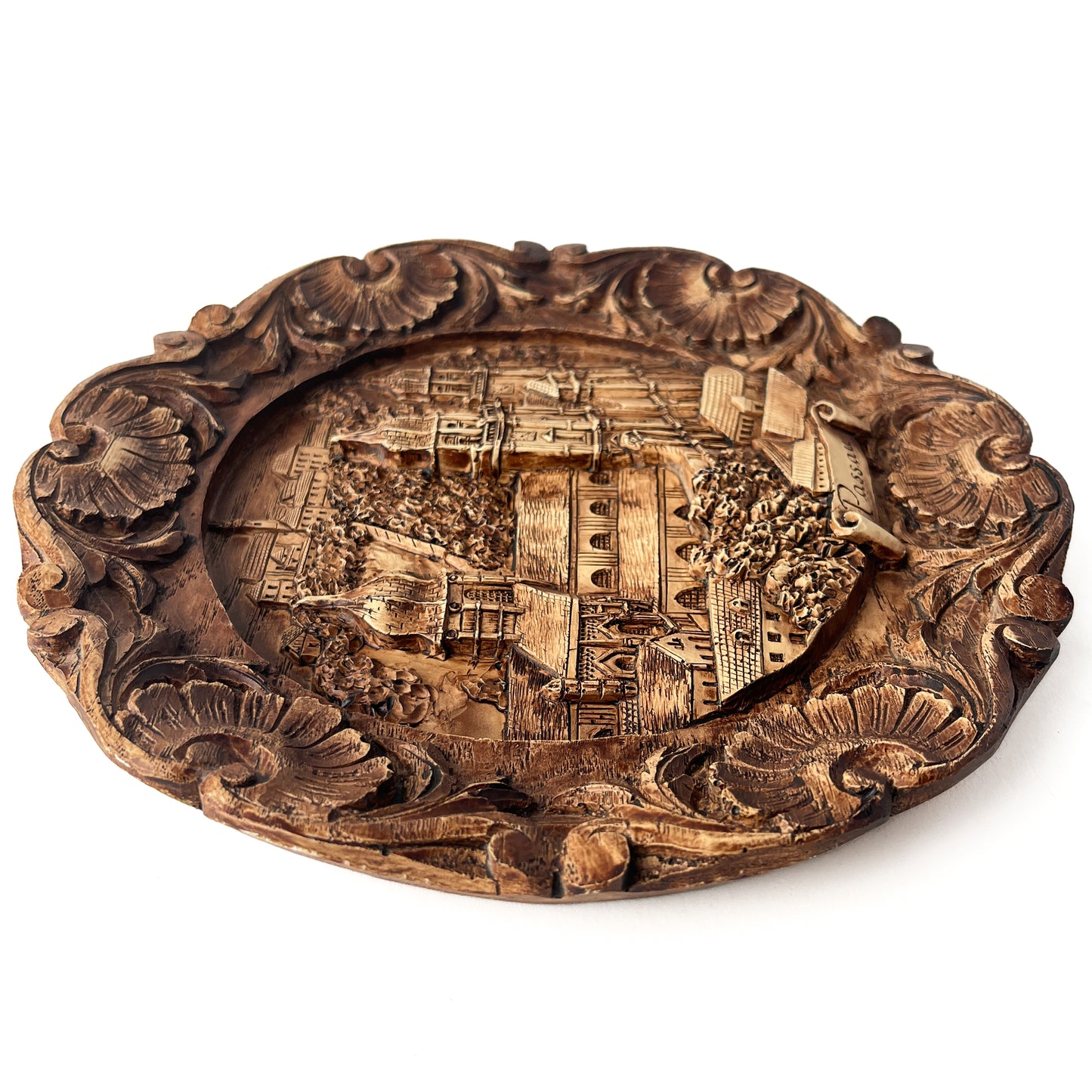 Passau Carved Wooden Wall Plate
