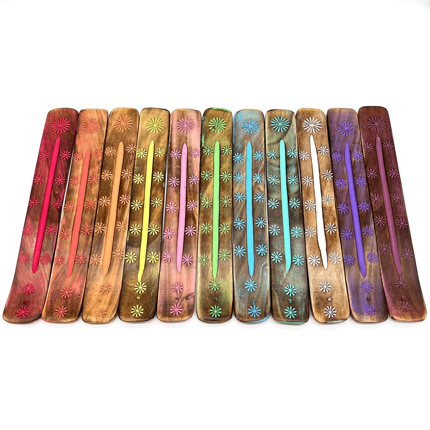 Wood Painted Incense Holder
