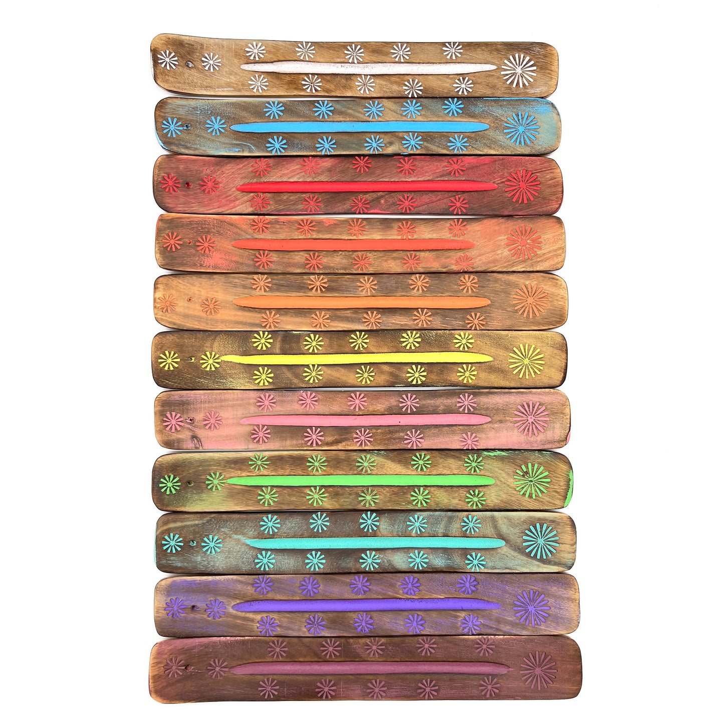 Wood Painted Incense Holder