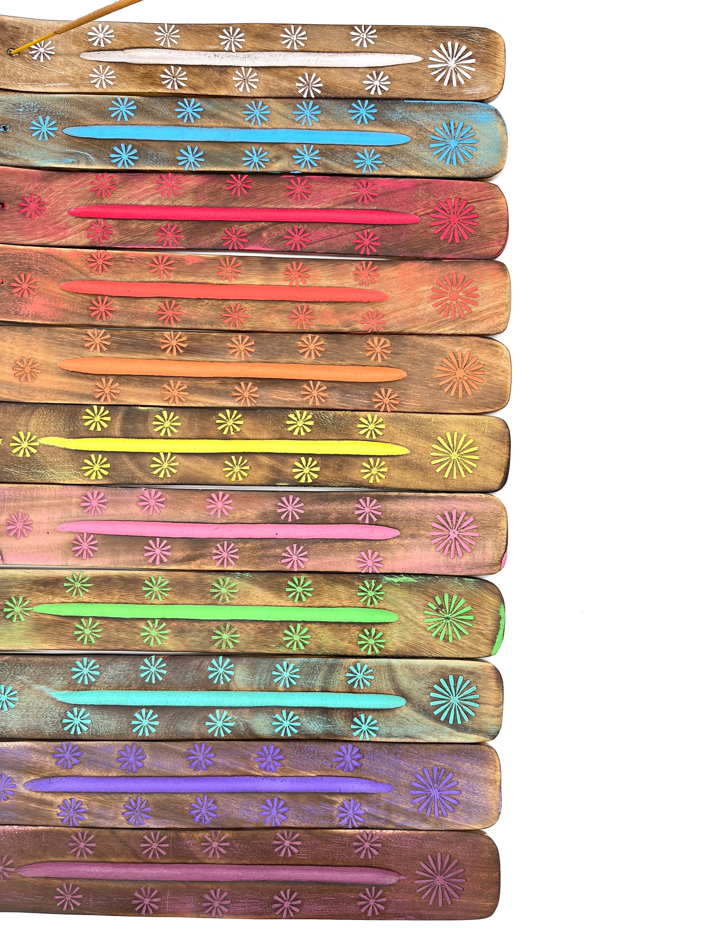 Wood Painted Incense Holder