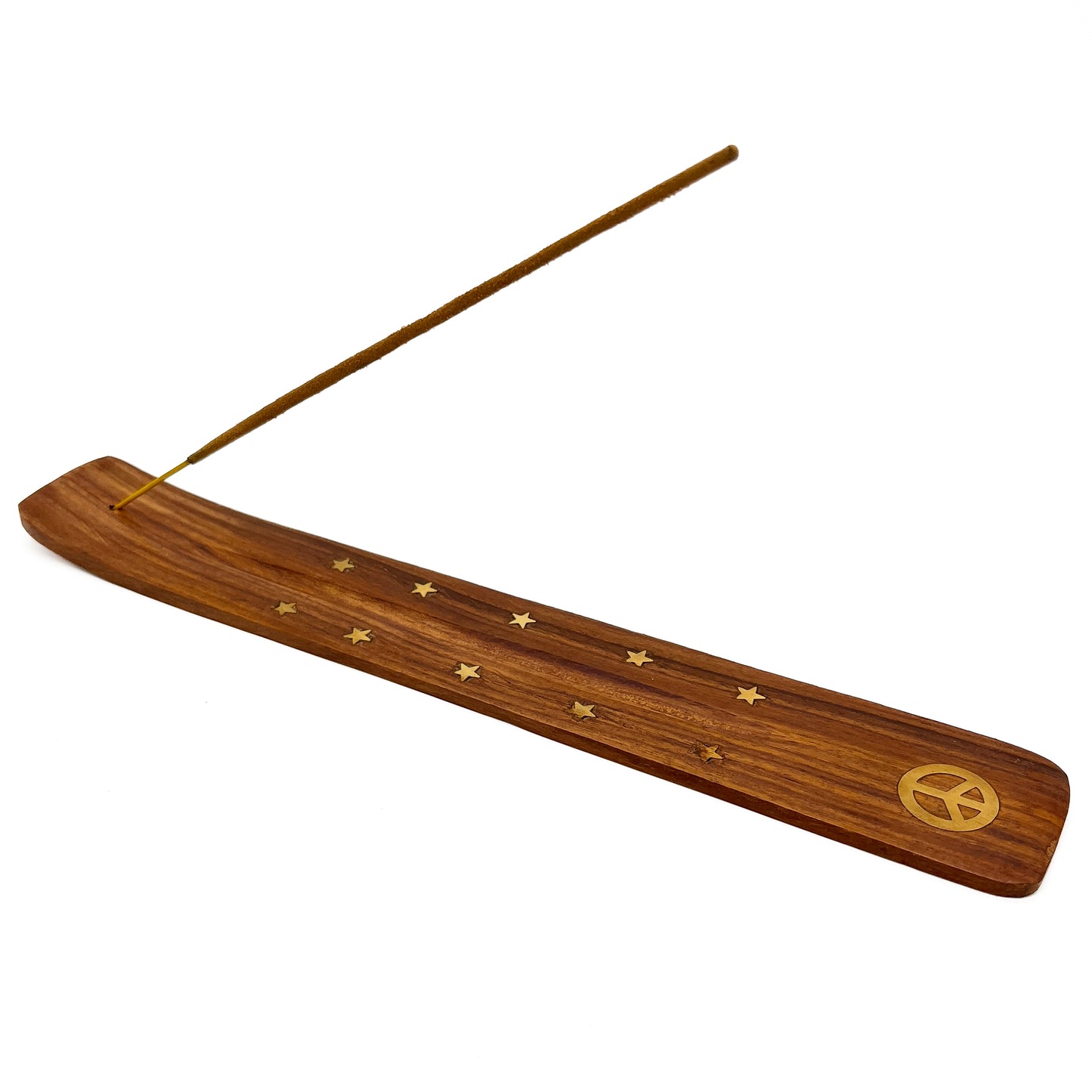 Wood Peace Incense Holder