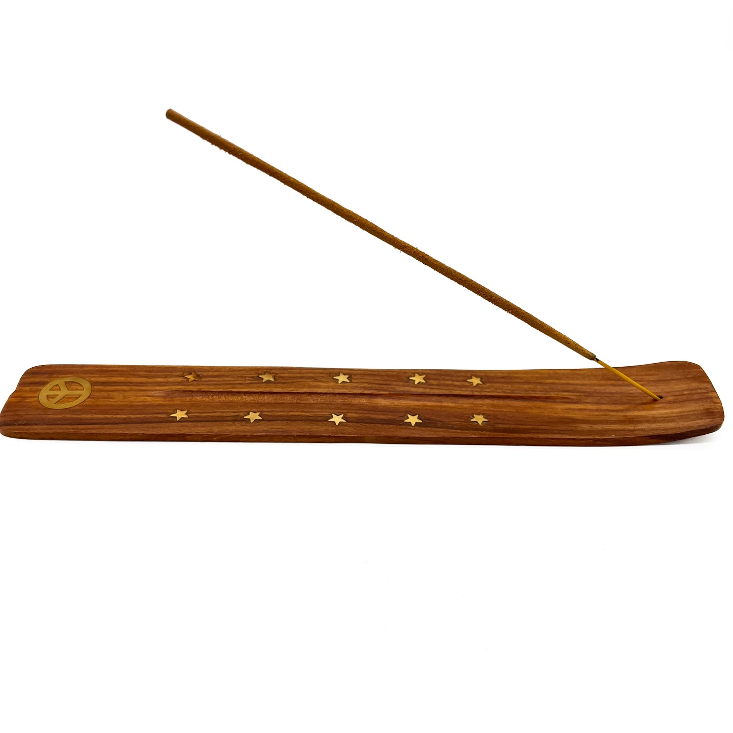 Wood Peace Incense Holder