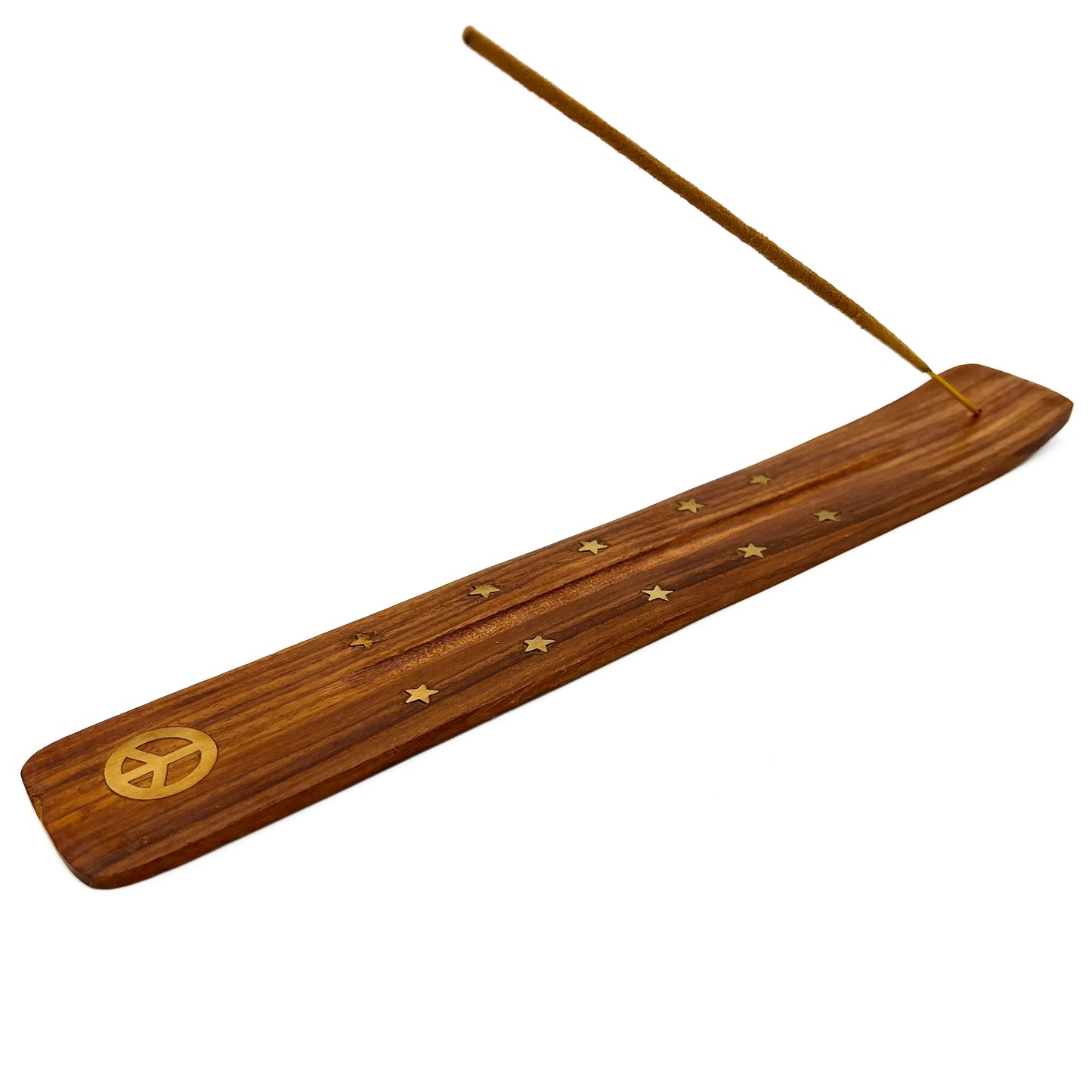 Wood Peace Incense Holder