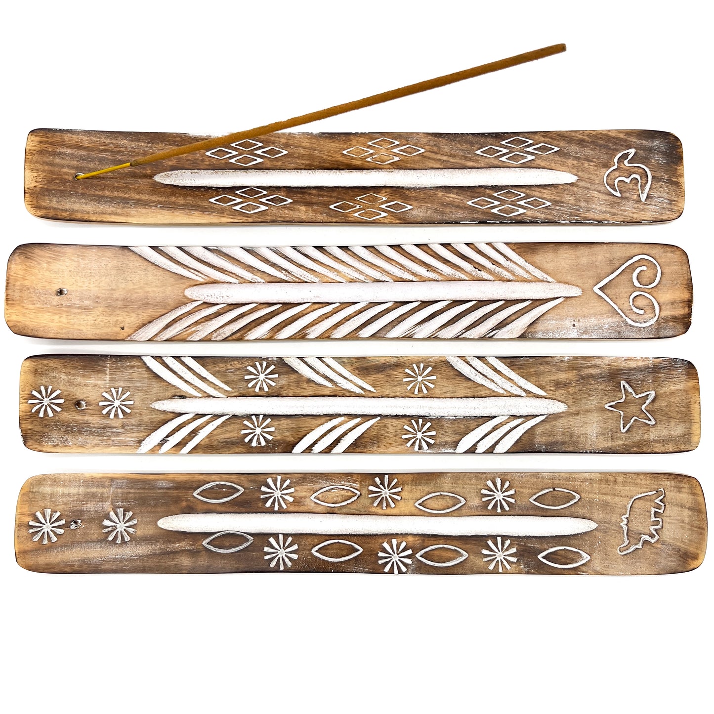 Wood Carved Incense Holder