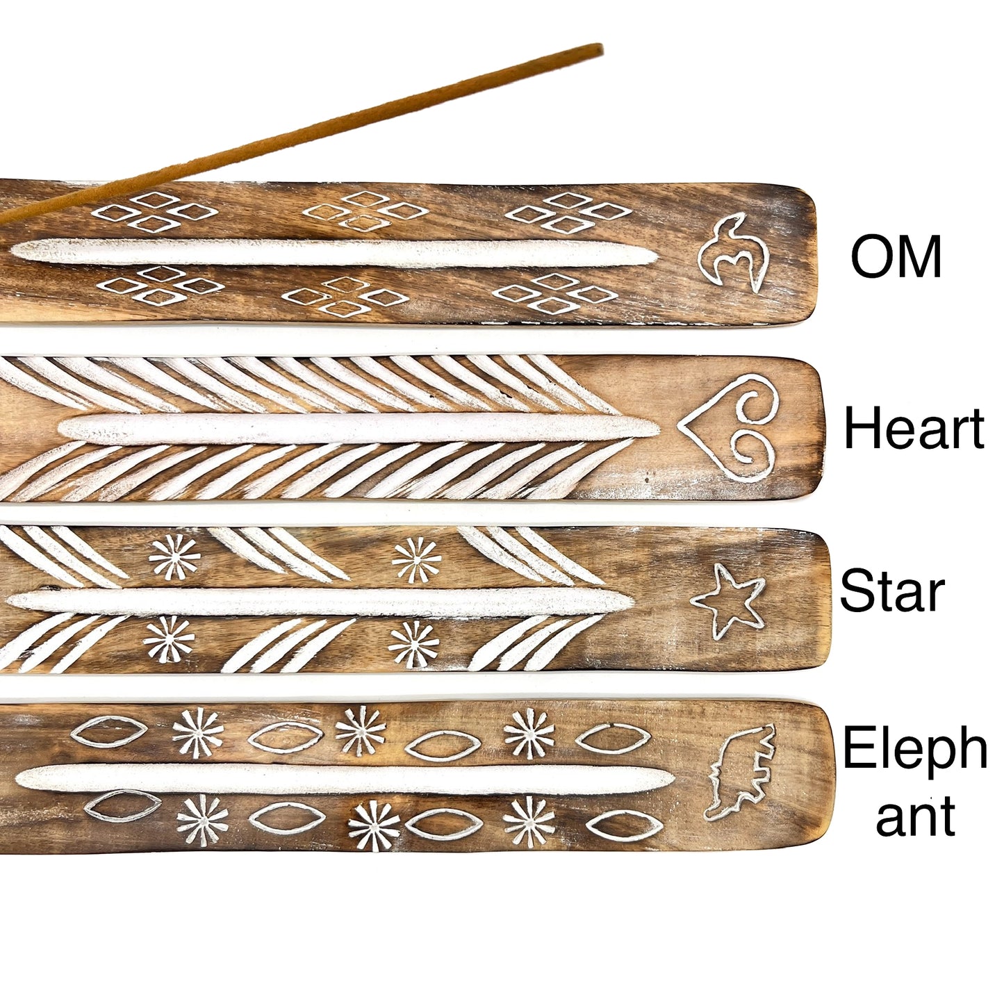 Wood Carved Incense Holder