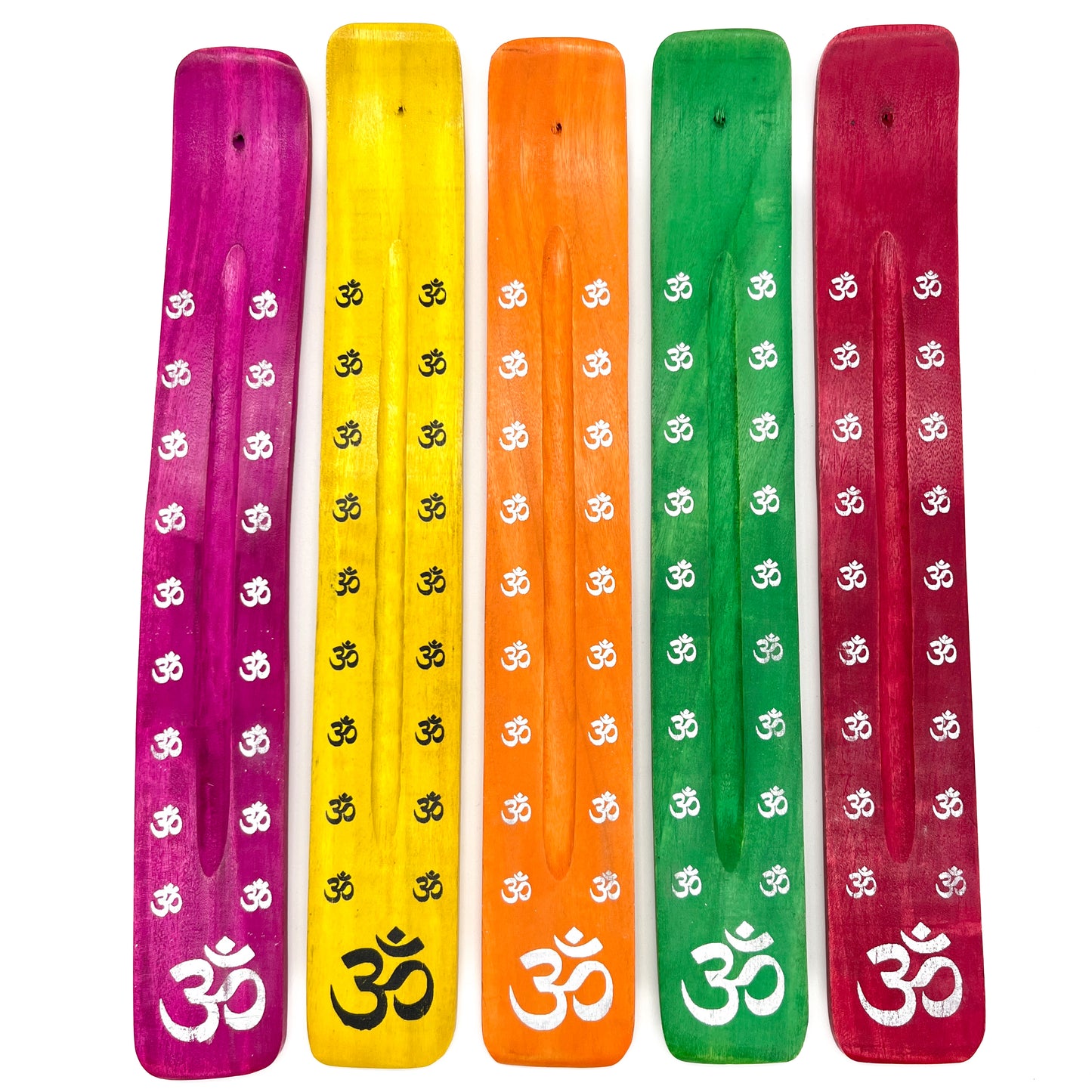 OM Wood Incense Holder