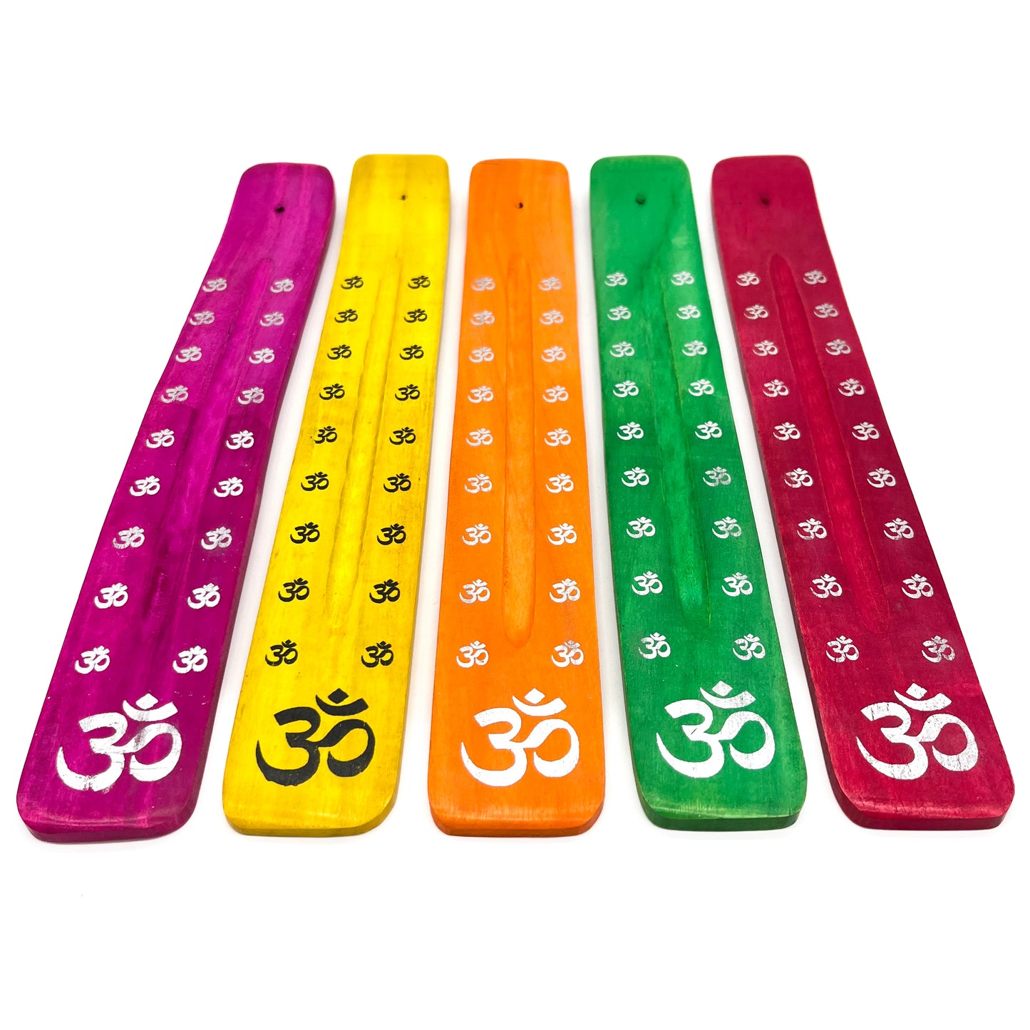 OM Wood Incense Holder