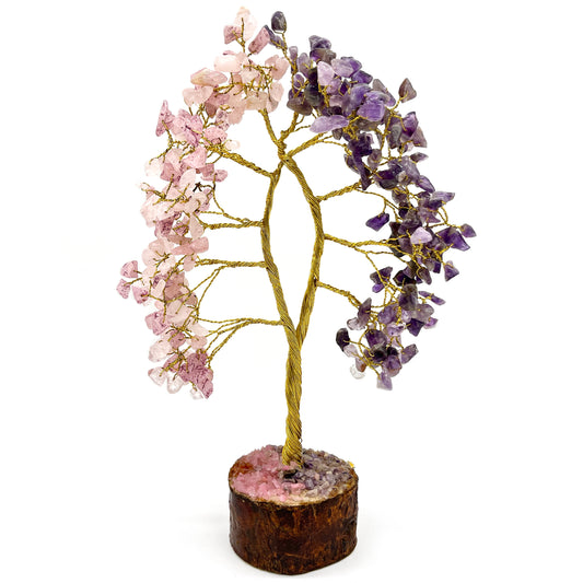Crystal Tree - Amethyst & Rose Quartz