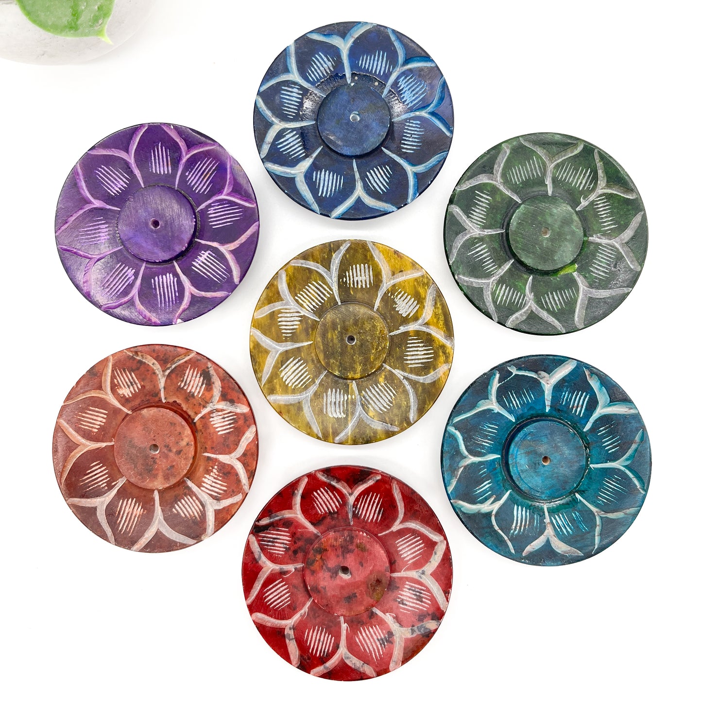 Round Stone Incense Holder