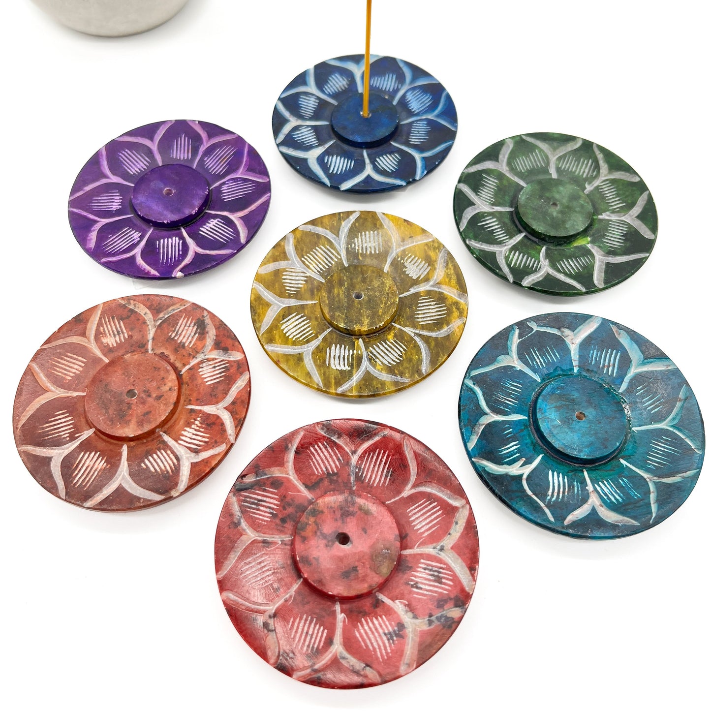 Round Stone Incense Holder