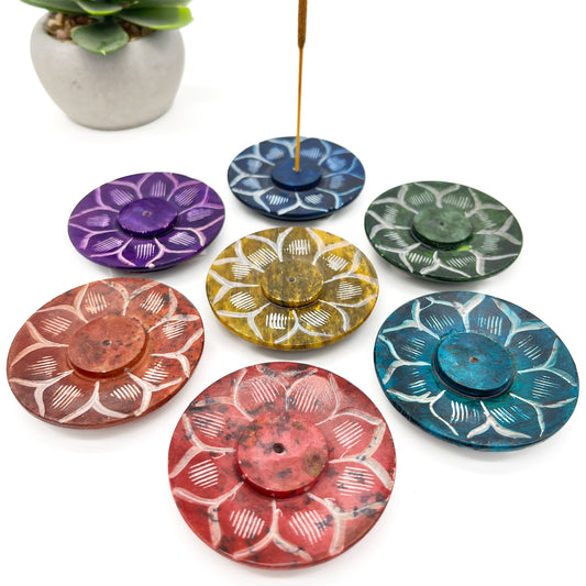 Round Stone Incense Holder