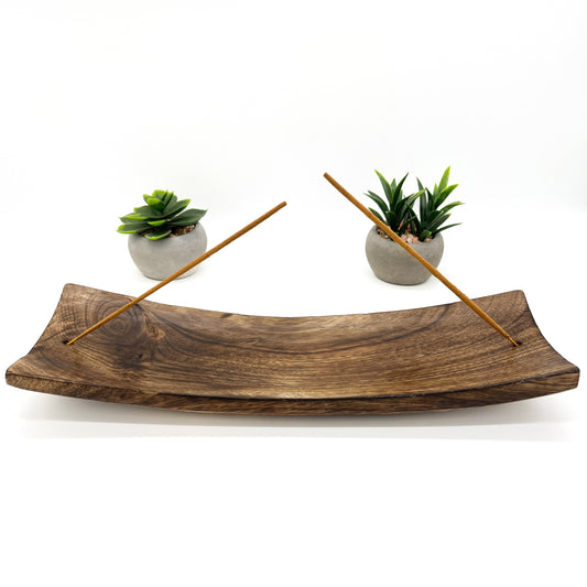 Wooden Incense Holder Curved