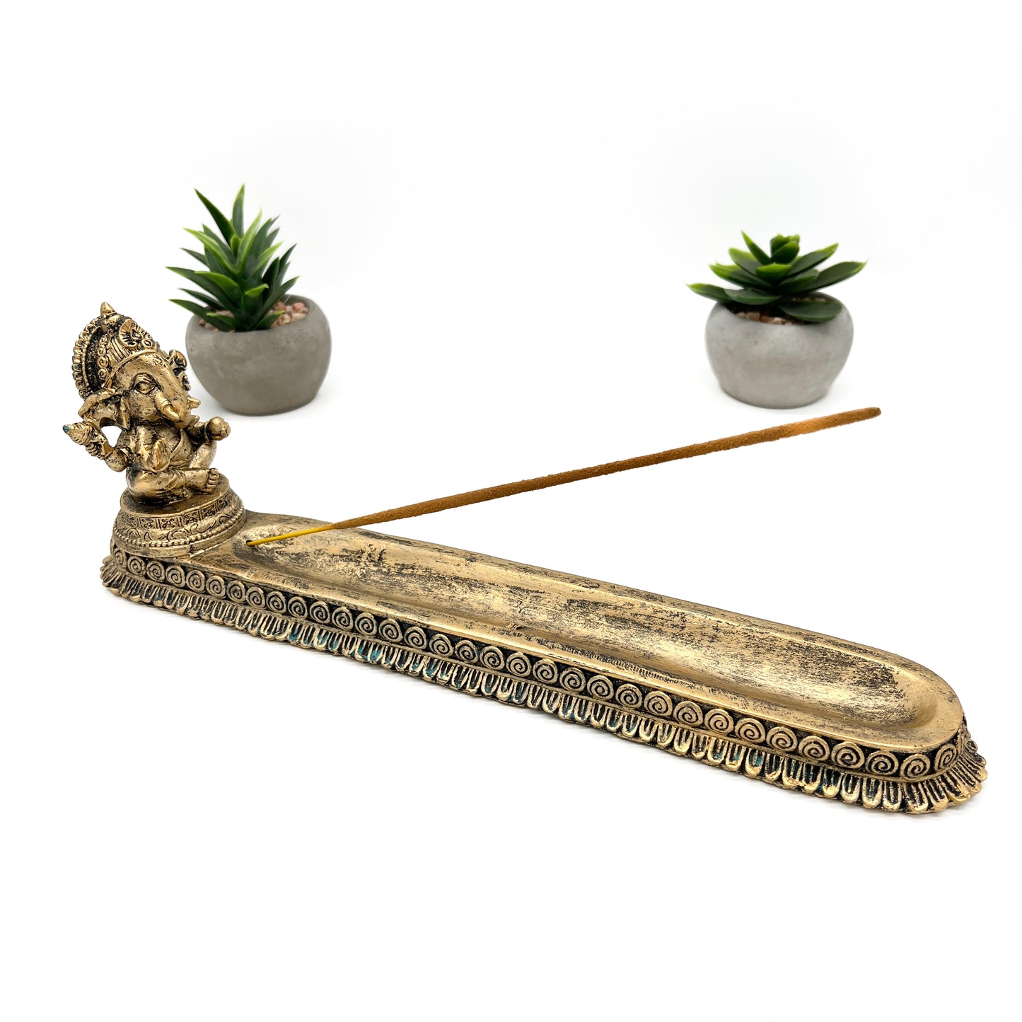 Ganesh Gold Incense Holder