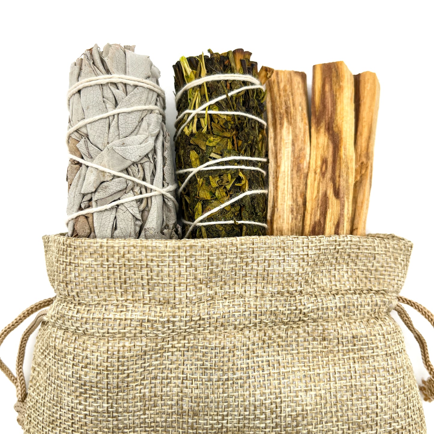 Home Cleansing Kit 4"- White Sage, Palo Santo, Ruda
