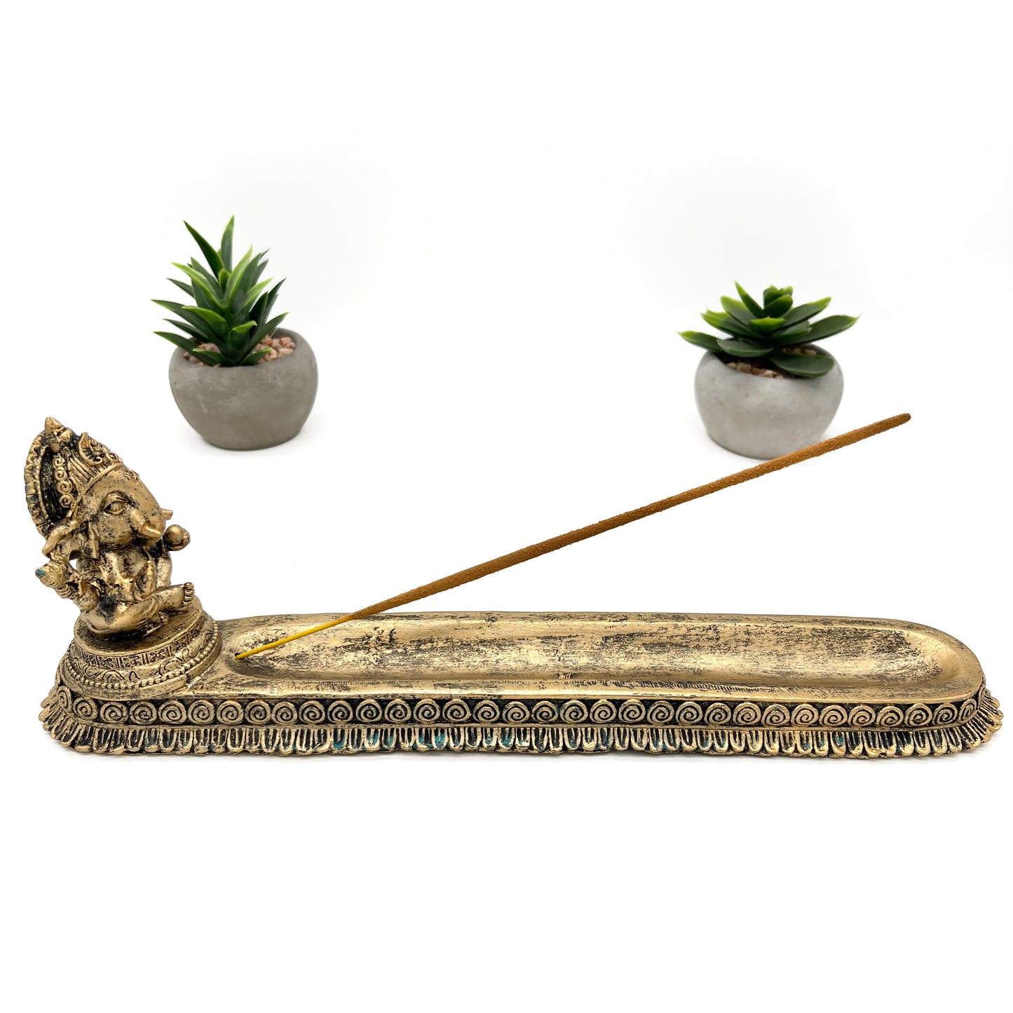 Ganesh Gold Incense Holder
