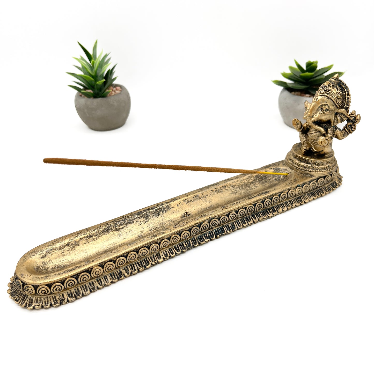 Ganesh Gold Incense Holder