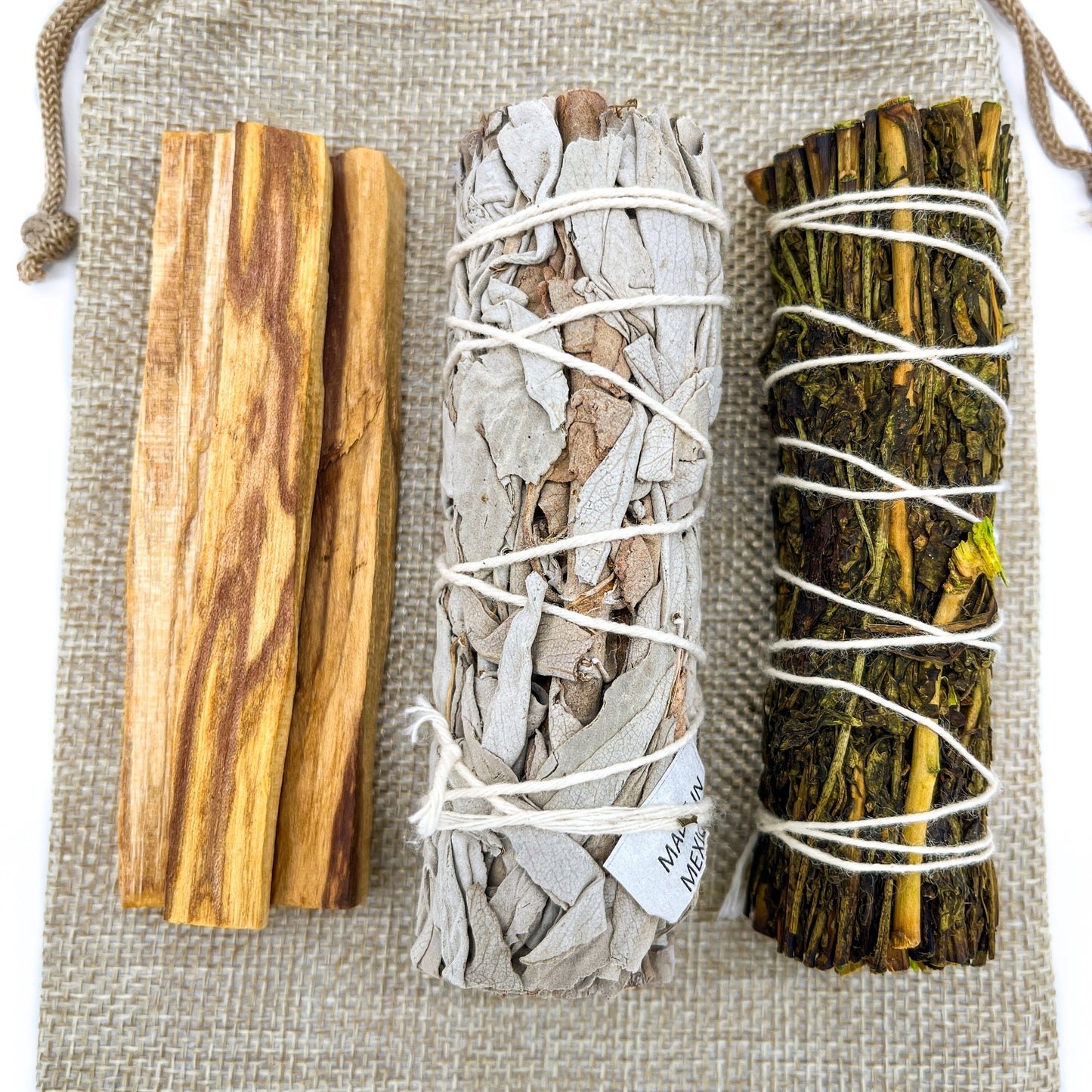 Home Cleansing Kit 4"- White Sage, Palo Santo, Ruda