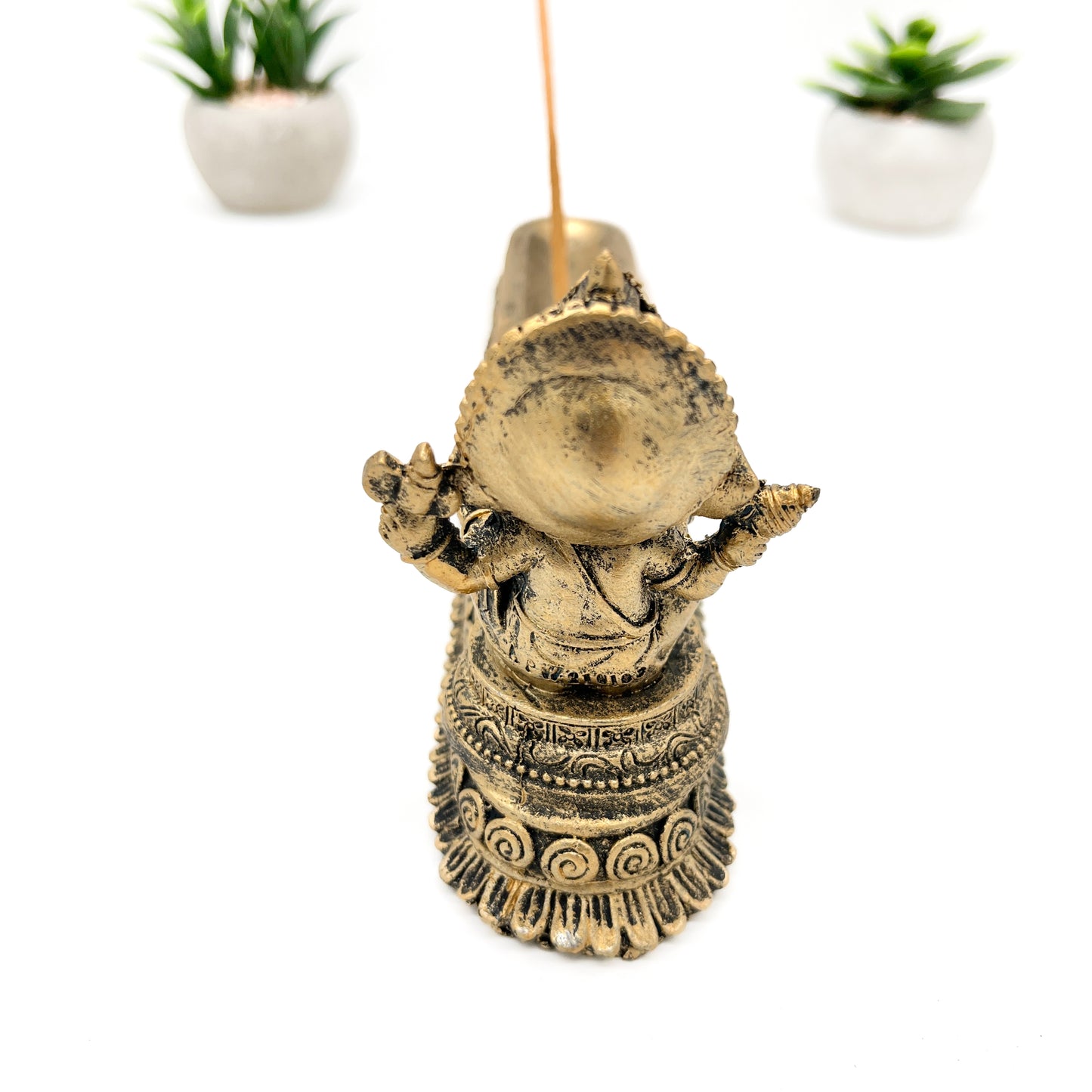 Ganesh Gold Incense Holder