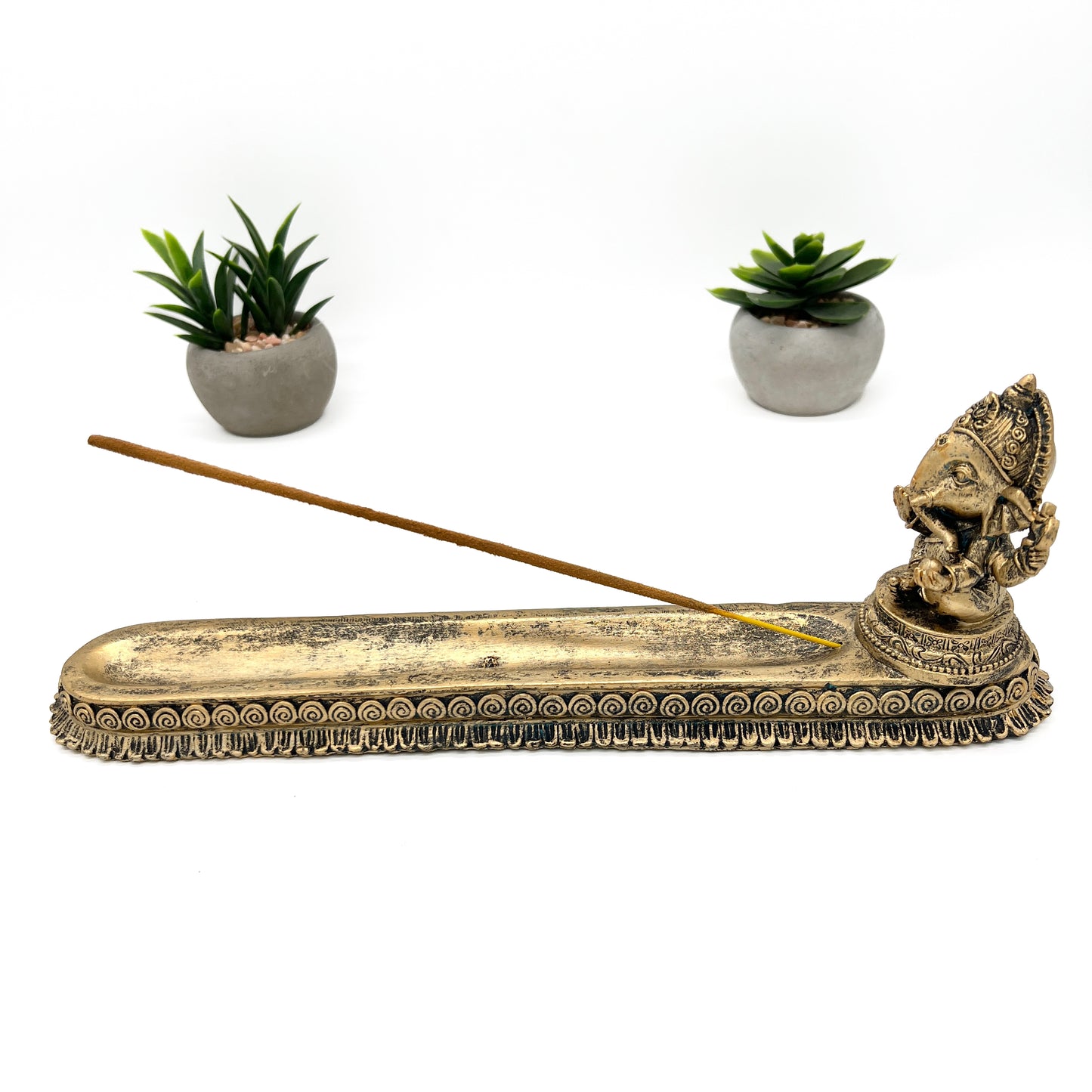 Ganesh Gold Incense Holder
