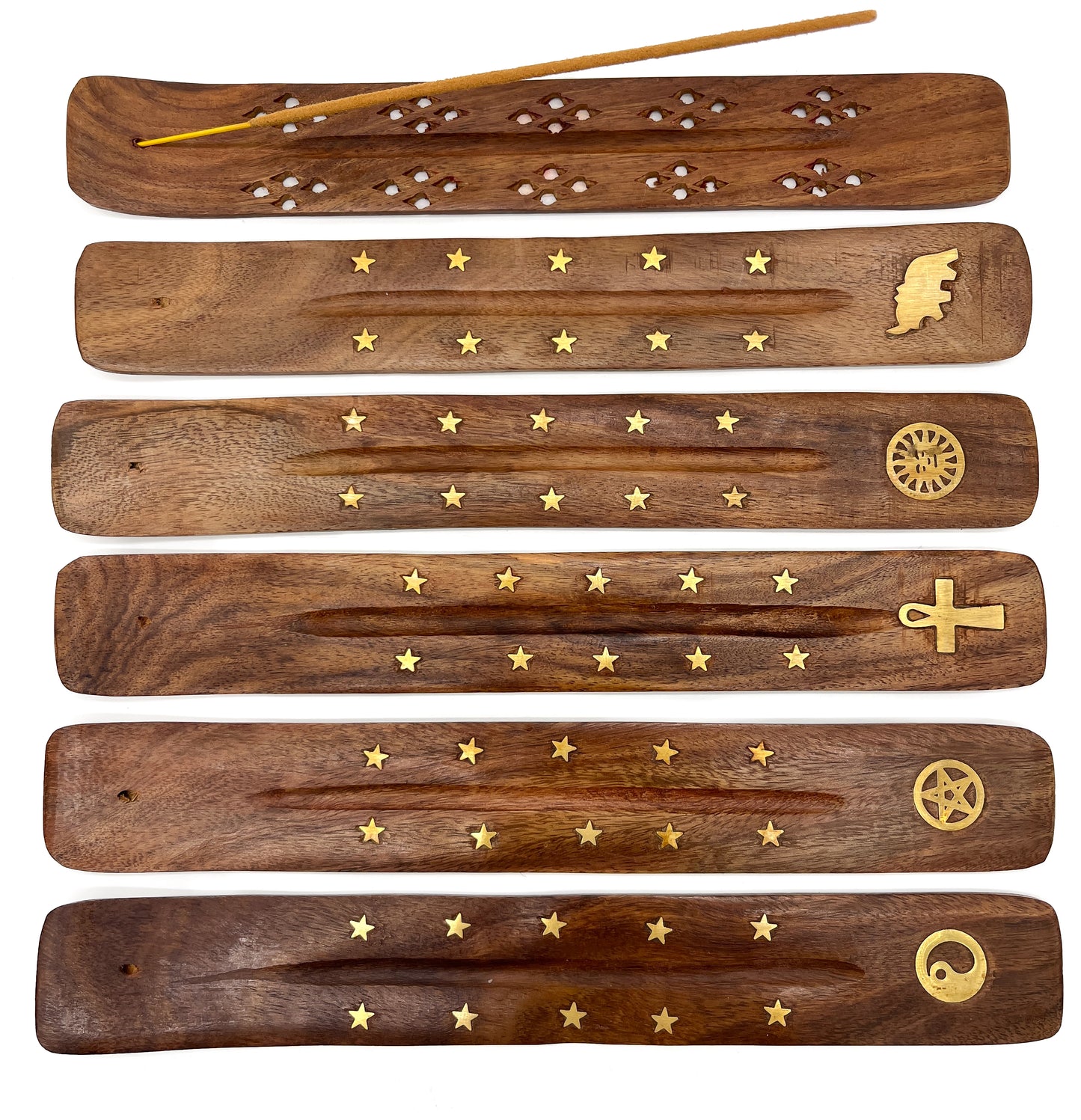 Wood Carved Incense Holder