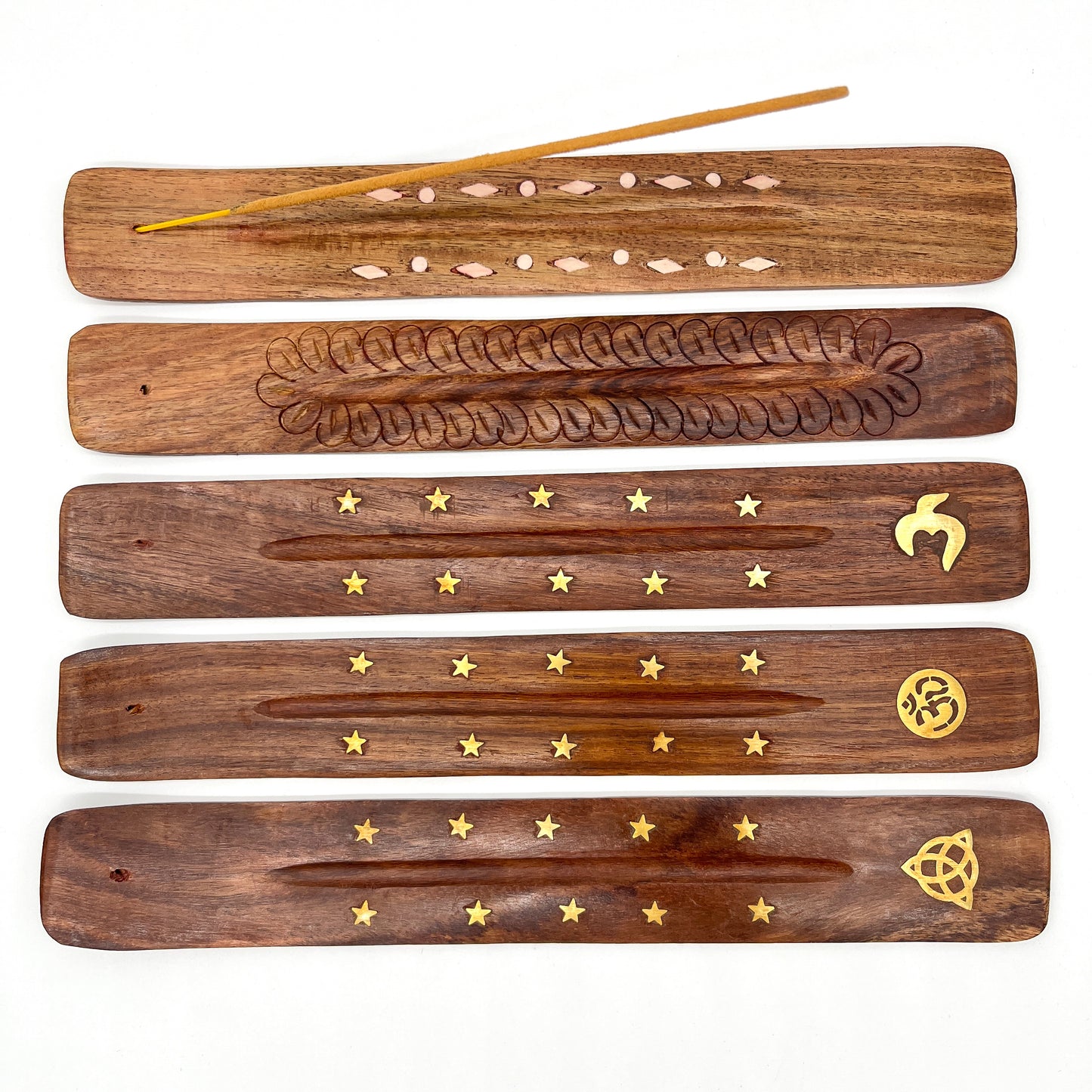 Wood Carved Incense Holder