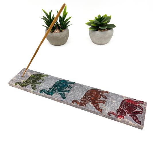 Stone Elephant Incense Holder