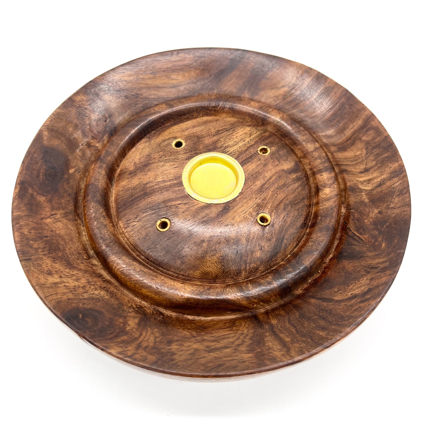 Wood Round Incense Holder