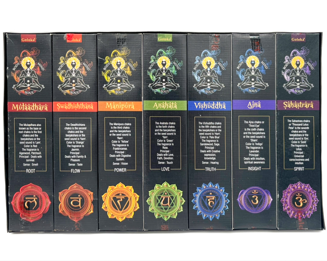 Goloka 7 Chakra Incense Kit