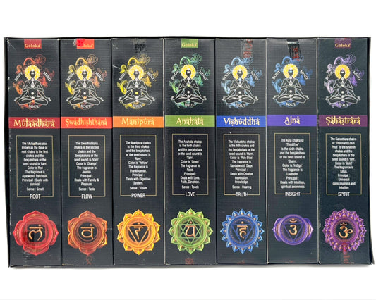 Goloka 7 Chakra Incense Kit